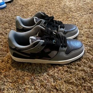 Bape Sta Low Top Sneakers - Gray and Black